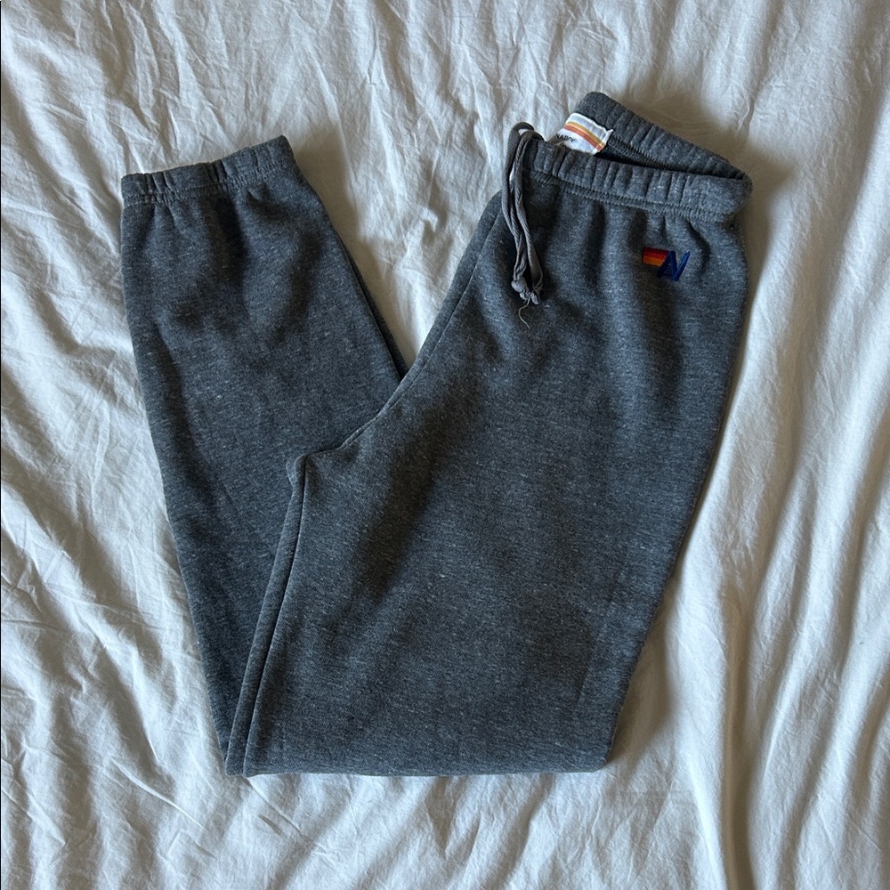 Aviator Nation Logo Sweatpants Heather Grey
